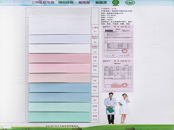 金年会313#吸湿排汗新材料医护面料